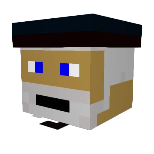 Zhatar Minecraft avatar head, 3D render