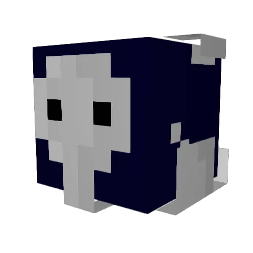 Zhaw3 Minecraft avatar head, 3D render