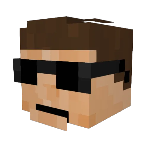 ZheMedic Minecraft avatar head, 3D render