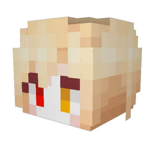 ZheRanA Minecraft avatar head, 3D render