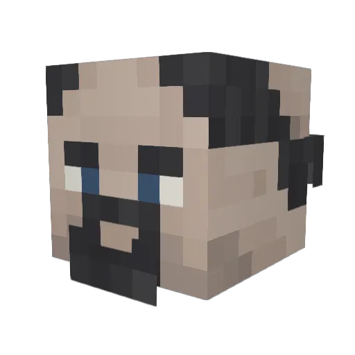 ZheZCrafter Minecraft avatar head, 3D render