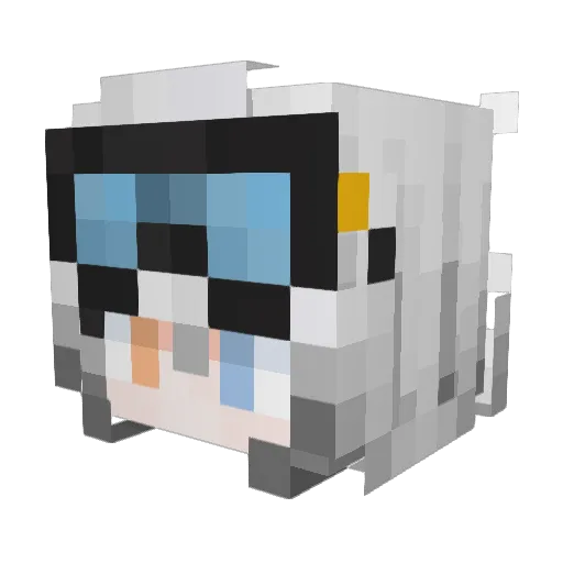 ZheZhi1 Minecraft avatar head, 3D render