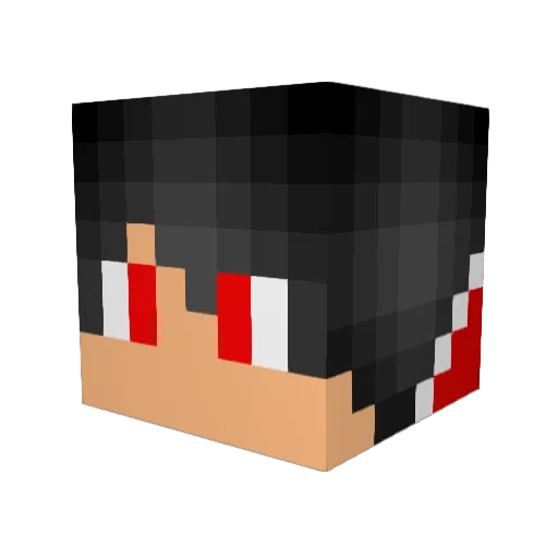 Zhebu Minecraft avatar head, 3D render