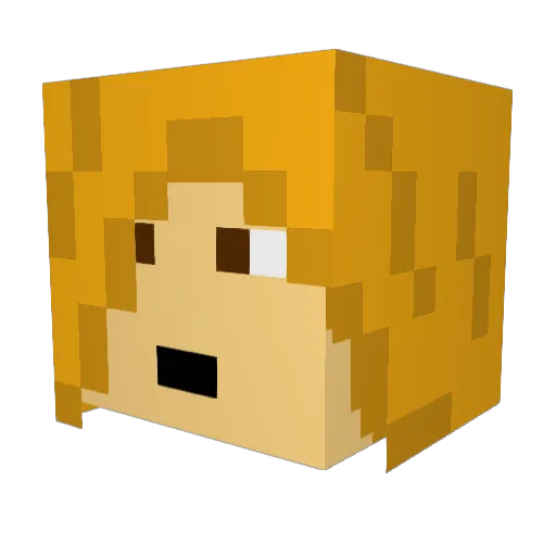 Zhellex Minecraft avatar head, 3D render