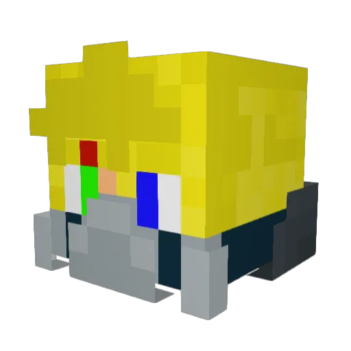 Zhen95 Minecraft avatar head, 3D render