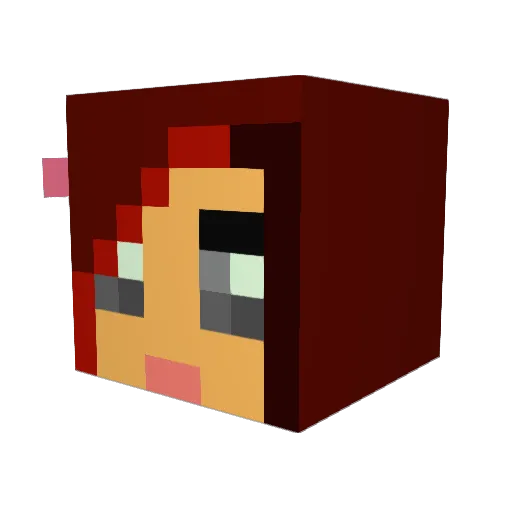 Zhenech_ka Minecraft avatar head, 3D render
