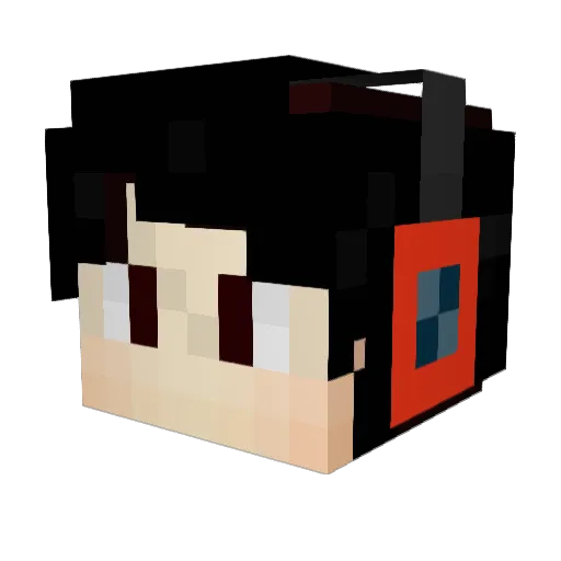 ZhengXG Minecraft avatar head, 3D render