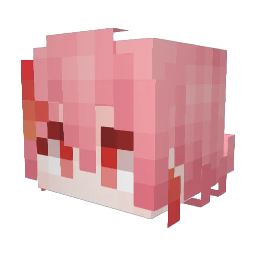 Zheng_13king Minecraft avatar head, 3D render
