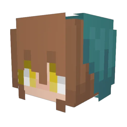 Zhenia1705 Minecraft avatar head, 3D render