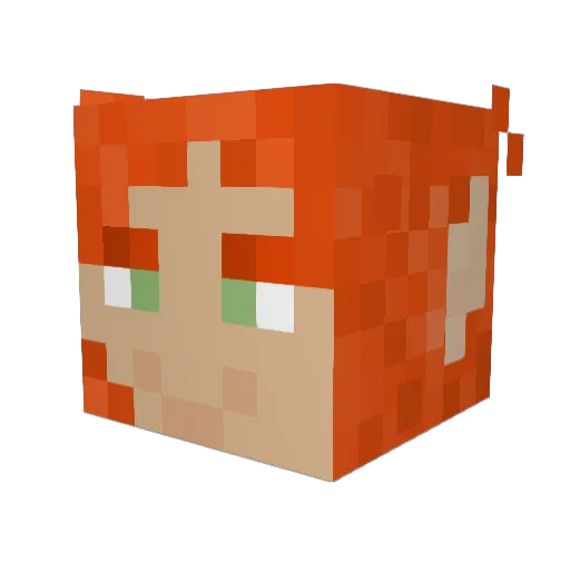 Zhenya__ Minecraft avatar head, 3D render