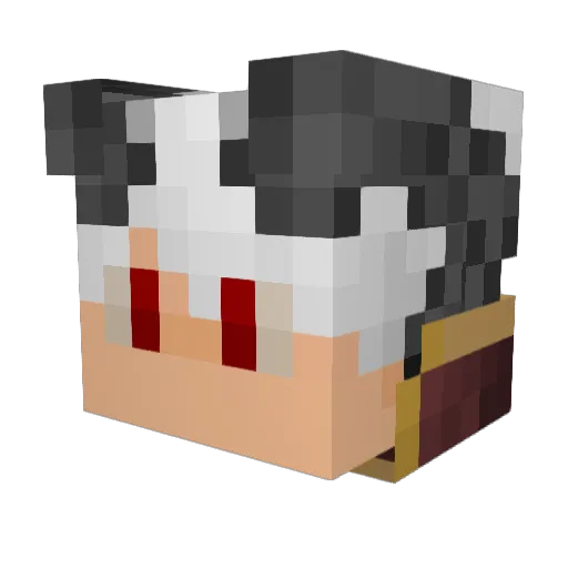 Zhephyer Minecraft avatar head, 3D render