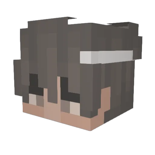 Zheqo Minecraft avatar head, 3D render