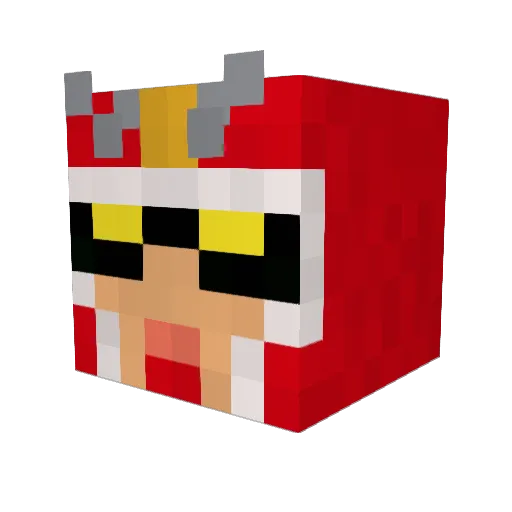 Zherbo Minecraft avatar head, 3D render