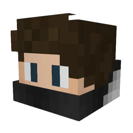 Zheroxs Minecraft avatar head, 3D render