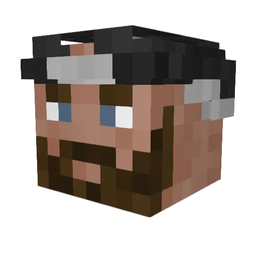 Zheryx Minecraft avatar head, 3D render