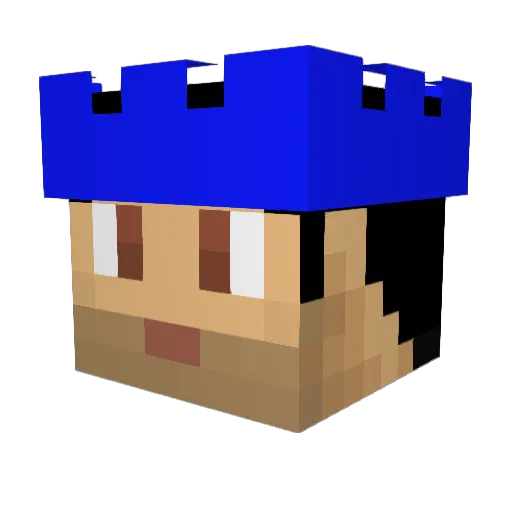Zhi_H Minecraft avatar head, 3D render