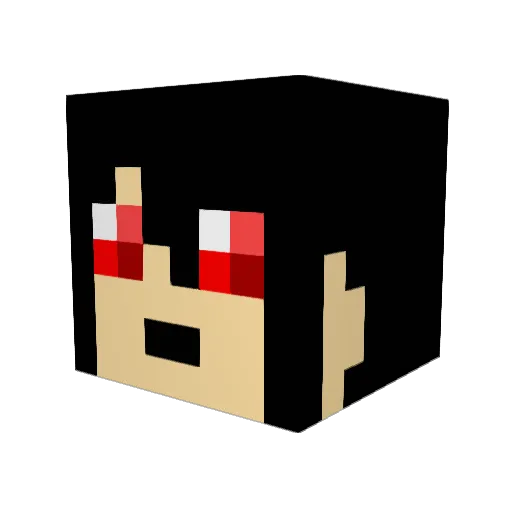 Zhidel Minecraft avatar head, 3D render