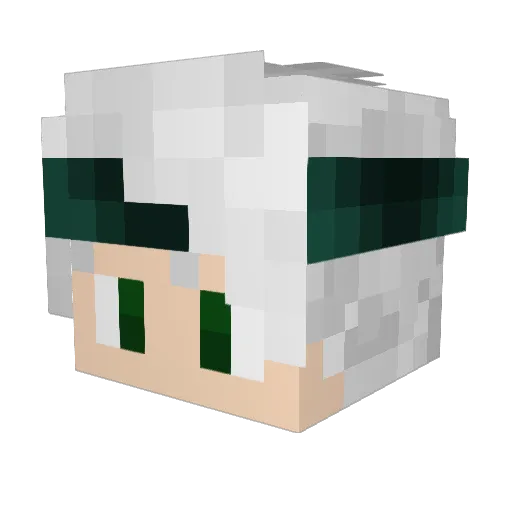 Zhiijue Minecraft avatar head, 3D render