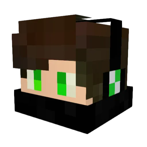 Zhinxy Minecraft avatar head, 3D render