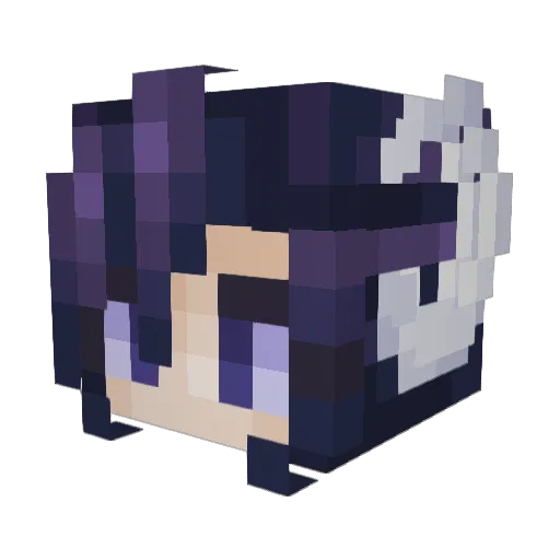 Zhisker Minecraft avatar head, 3D render