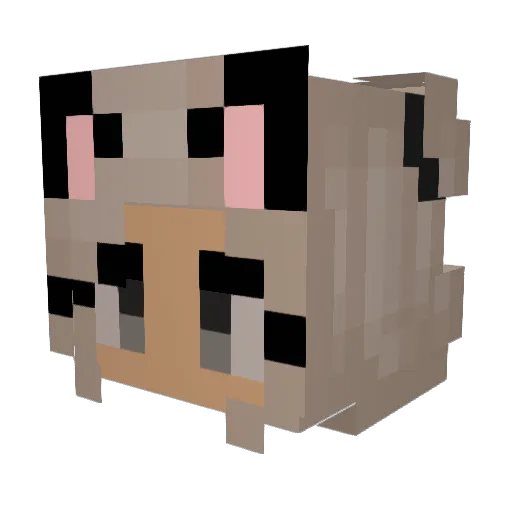 Zhiva Minecraft avatar head, 3D render