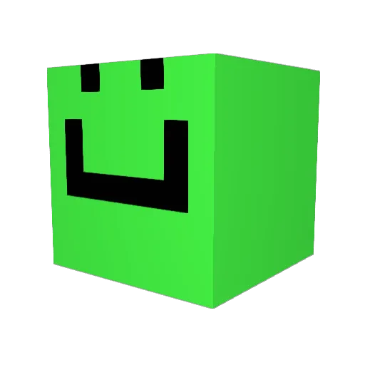 Zhnahun Minecraft avatar head, 3D render