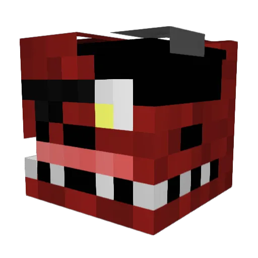 Zhombi Minecraft avatar head, 3D render