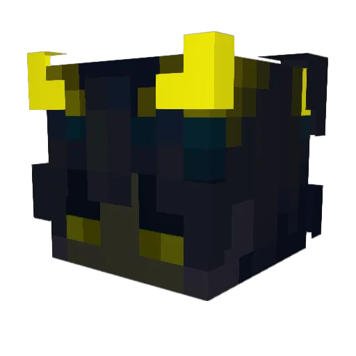 Zhongdan Minecraft avatar head, 3D render