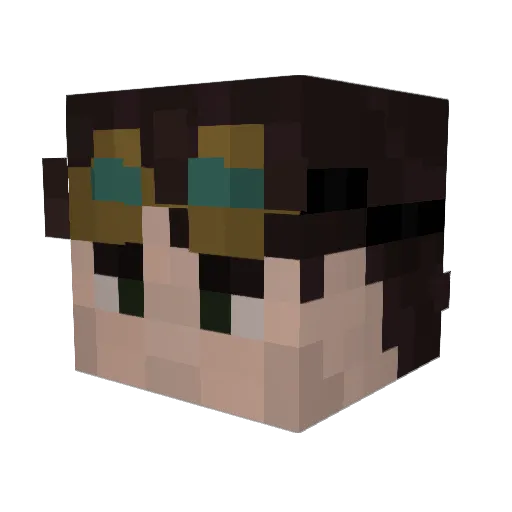 Zhorani Minecraft avatar head, 3D render