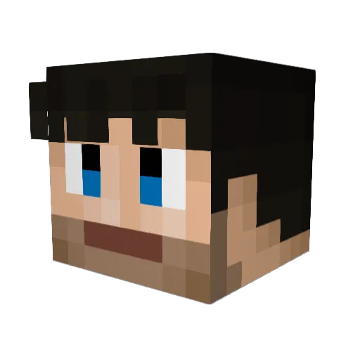 Zhorid Minecraft avatar head, 3D render