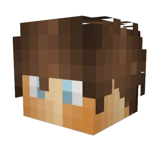 Zhornek Minecraft avatar head, 3D render