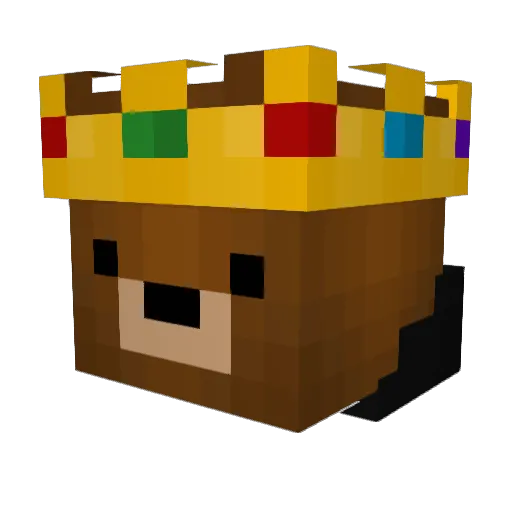 ZhouFeng Minecraft avatar head, 3D render