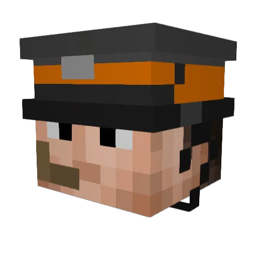 Zhtek Minecraft avatar head, 3D render