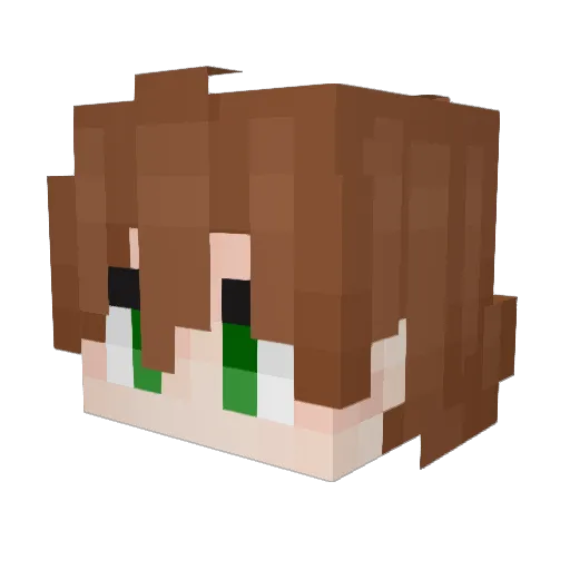Zhu_xingyi Minecraft avatar head, 3D render