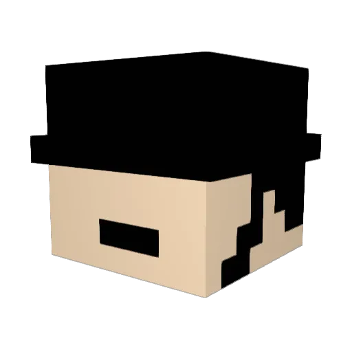 Zhuangzf Minecraft avatar head, 3D render