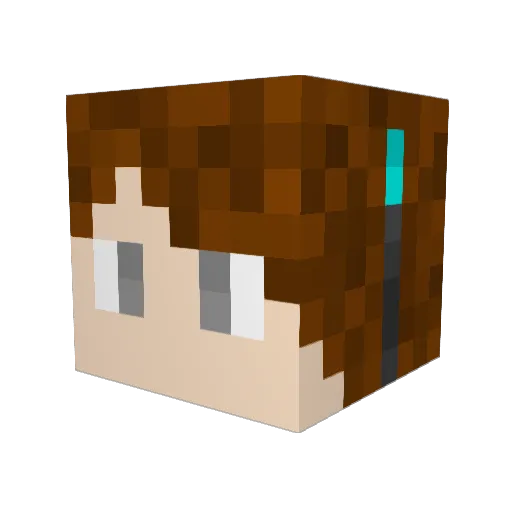 Zhul23 Minecraft avatar head, 3D render