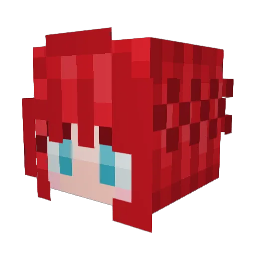 Zhuli7 Minecraft avatar head, 3D render