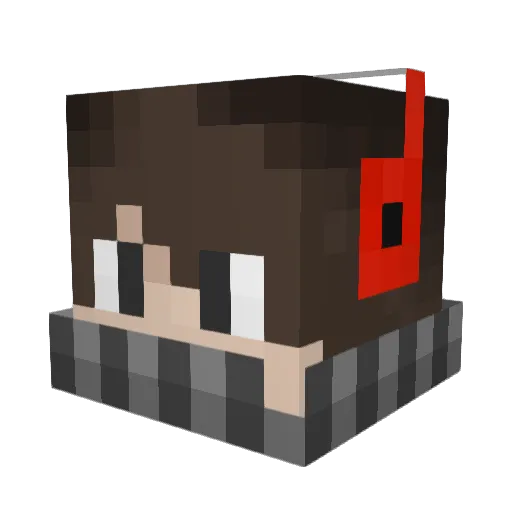 ZhumbledU Minecraft avatar head, 3D render