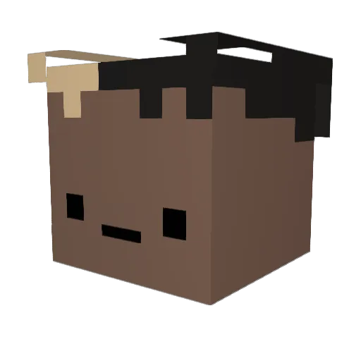 Zhumir Minecraft avatar head, 3D render