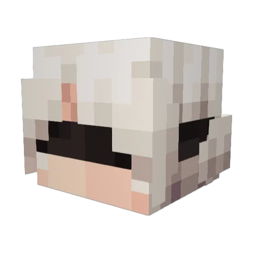 ZhunZaixter Minecraft avatar head, 3D render
