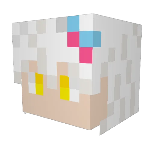 ZhuoPu Minecraft avatar head, 3D render