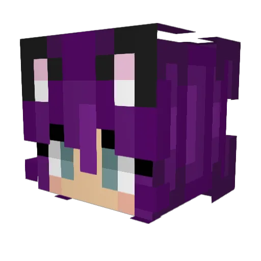 Zhuriena Minecraft avatar head, 3D render