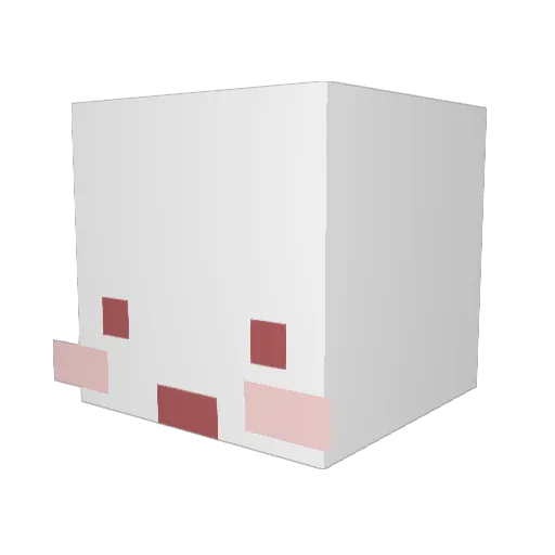 Zhuzki Minecraft avatar head, 3D render
