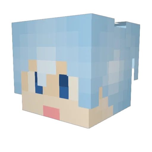 Zhyan0818 Minecraft avatar head, 3D render