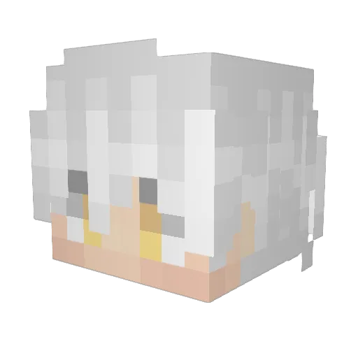 Zhynee Minecraft avatar head, 3D render
