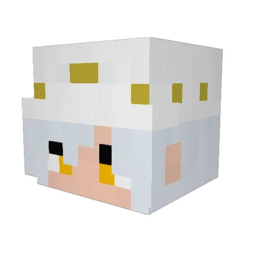 Zi1vv Minecraft avatar head, 3D render