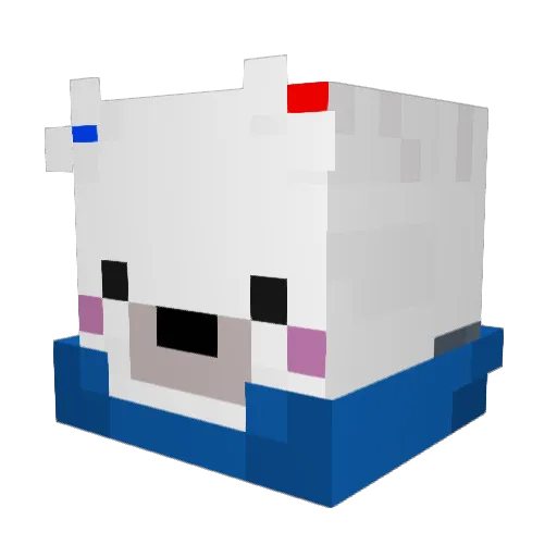 Zi2y Minecraft avatar head, 3D render