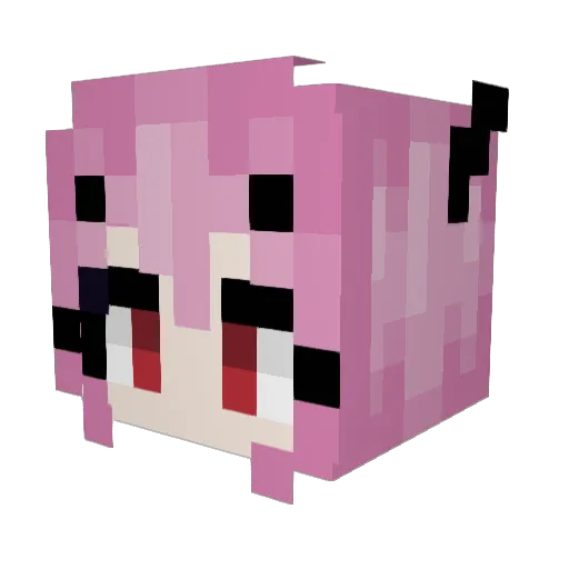Zi3lu Minecraft avatar head, 3D render