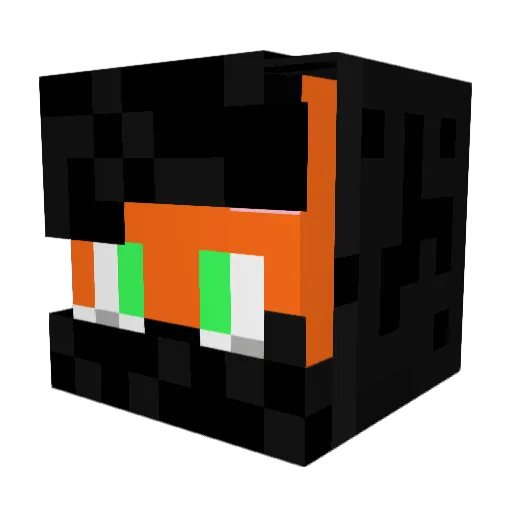 ZiDi12 Minecraft avatar head, 3D render