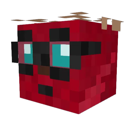 ZiLemon Minecraft avatar head, 3D render